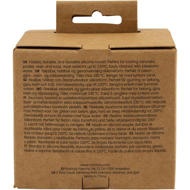 Silikoneform, S&oslash;pindsvin, konkylie, musling, H: 1,5-2 cm, diam. 3,5-6 cm, 3 stk./ 1 pk.