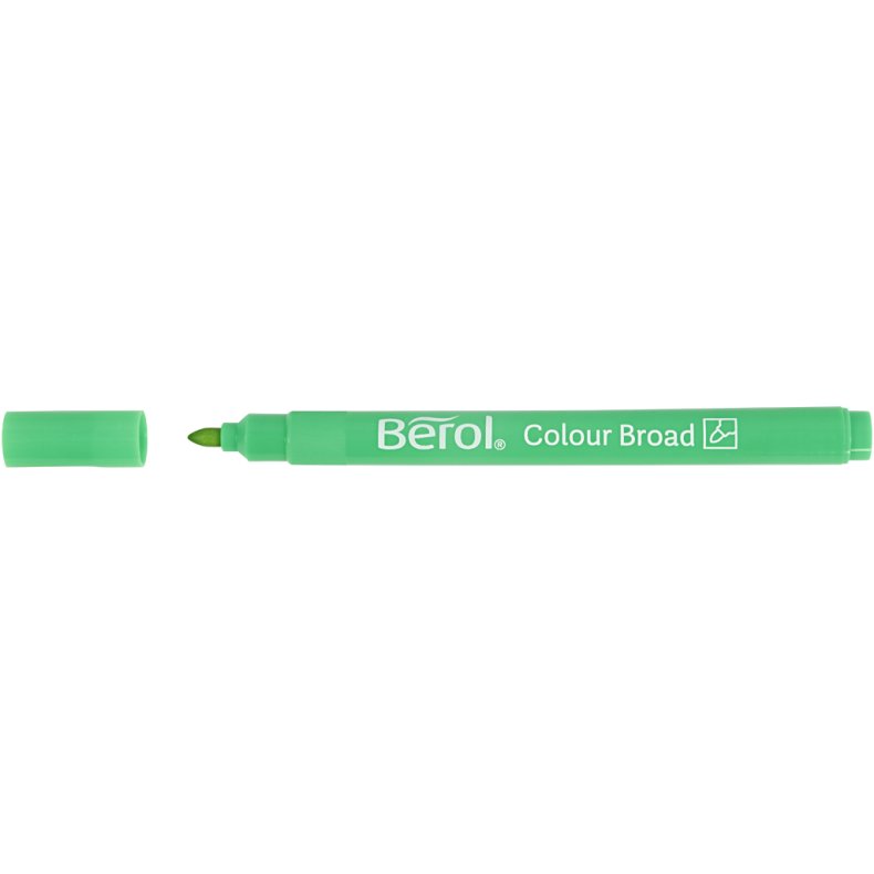 Berol Colourbroad Tusch, diam. 10 mm, streg 1-1,7 mm, ass. farver, 12 stk./ 1 pk.