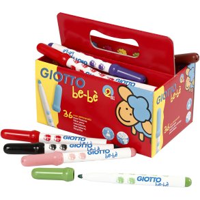 Tusch, diam. 5 mm, streg 1-3 mm, ass. farver, 36 stk./ 1 pk.