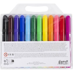 Colortime Tusch, streg 5 mm, standardfarver, 12 stk./ 1 pk.
