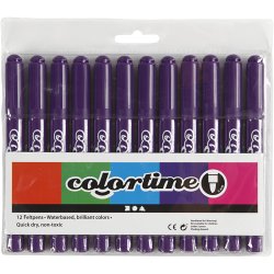Colortime Tusch, streg 5 mm, lilla, 12 stk./ 1 pk.