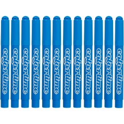 Colortime Tusch, streg 5 mm, lysebl&aring;, 12 stk./ 1 pk.
