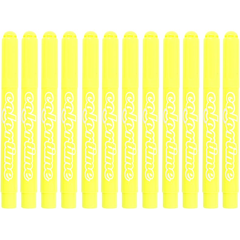 Colortime Tusch, streg 5 mm, citrongul, 12 stk./ 1 pk.