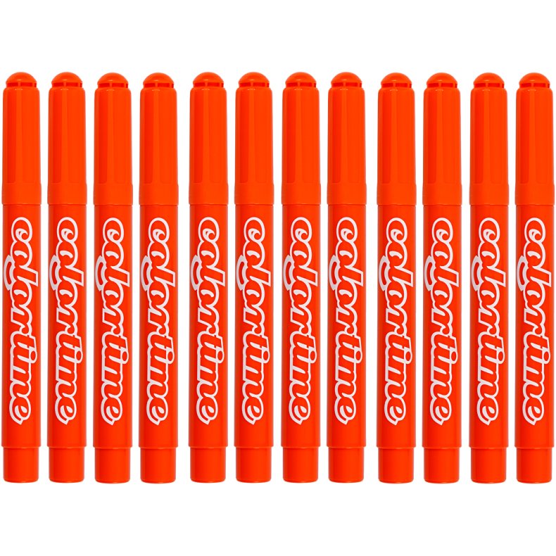 Colortime Tusch, streg 5 mm, orange, 12 stk./ 1 pk.