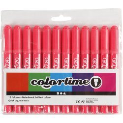 Colortime Tusch, streg 5 mm, pink, 12 stk./ 1 pk.