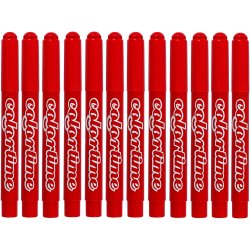 Colortime Tusch, streg 5 mm, r&oslash;d, 12 stk./ 1 pk.