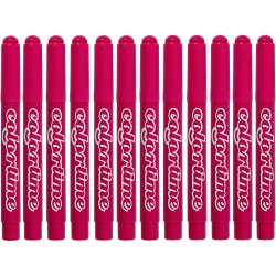 Colortime Tusch, streg 5 mm, rosa, 12 stk./ 1 pk.