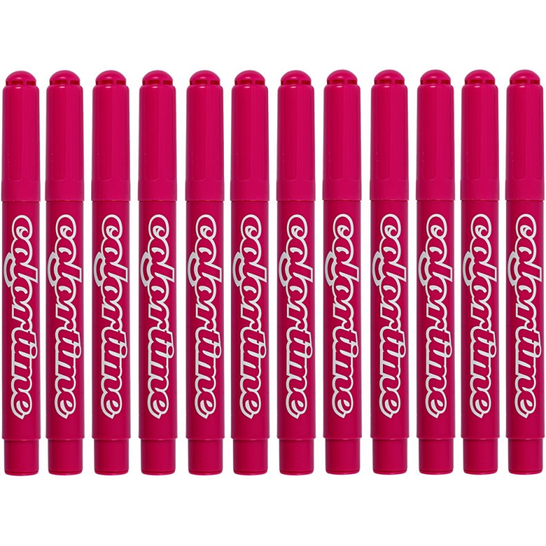 Colortime Tusch, streg 5 mm, rosa, 12 stk./ 1 pk.