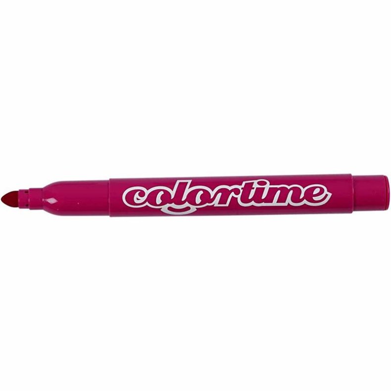 Colortime Tusch, streg 5 mm, rosa, 12 stk./ 1 pk.
