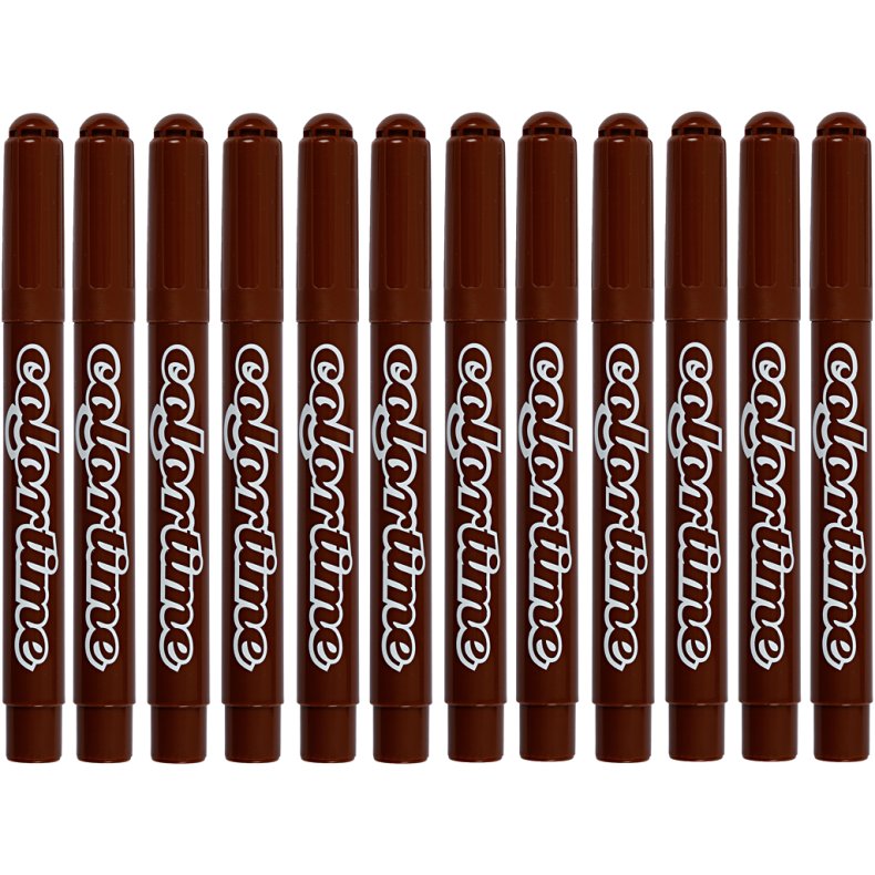 Colortime Tusch, streg 5 mm, brun, 12 stk./ 1 pk.