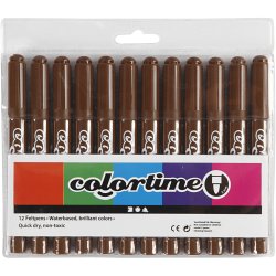 Colortime Tusch, streg 5 mm, brun, 12 stk./ 1 pk.