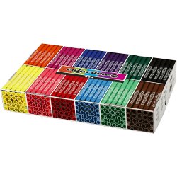 Colortime Tusch, streg 5 mm, standardfarver, 12x24 stk./ 1 pk.