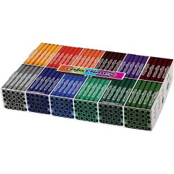 Colortime Tusch, streg 5 mm, suppleringsfarver, 12x24 stk./ 1 pk.