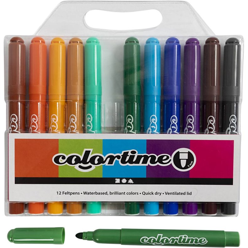 Colortime Tusch, streg 5 mm, suppleringsfarver