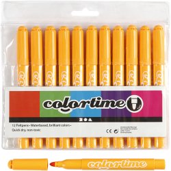 Colortime Tusch, streg 5 mm, varm gul, 12 stk./ 1 pk.