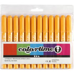 Colortime Tusch, streg 5 mm, varm gul, 12 stk./ 1 pk.