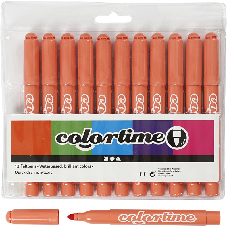 Colortime Tusch, streg 5 mm, mandarin