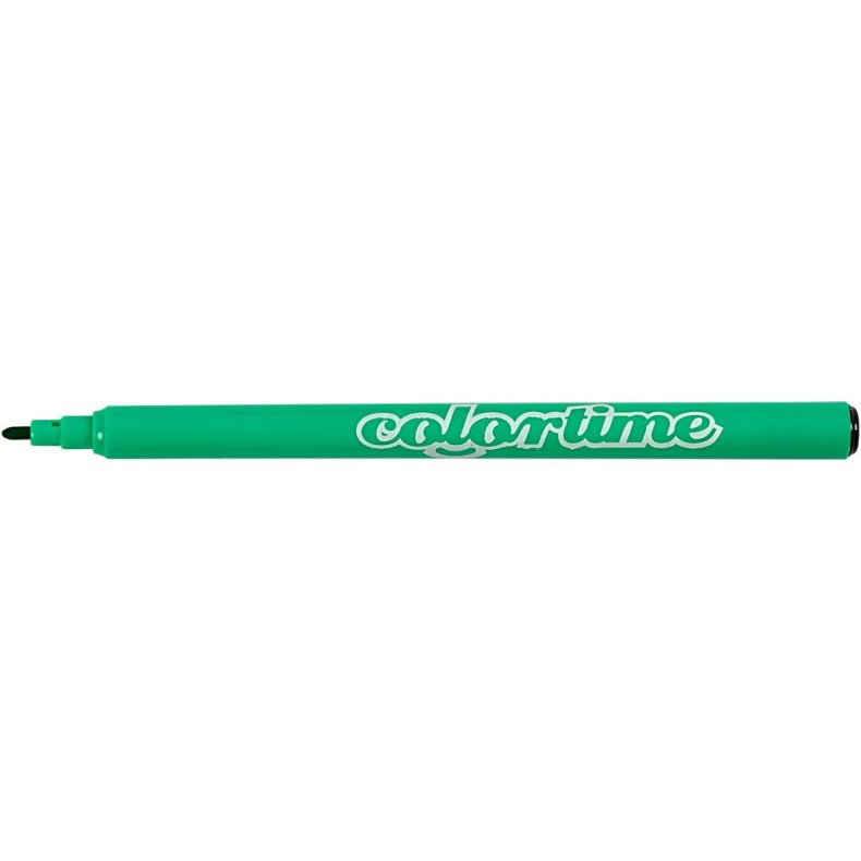 Colortime Tusch, streg 2 mm, lys gr&oslash;n, 18 stk./ 1 pk.
