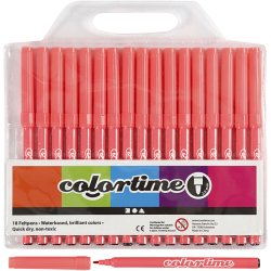 Colortime Tusch, streg 2 mm, pink, 18 stk./ 1 pk.