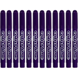 Colortime Tusch, streg 5 mm, m&oslash;rk lilla, 12 stk./ 1 pk.