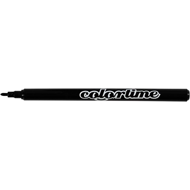 Colortime Tusch, streg 2 mm, sort, 18 stk./ 1 pk.
