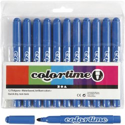 Colortime Tusch, streg 5 mm, azure, 12 stk./ 1 pk.