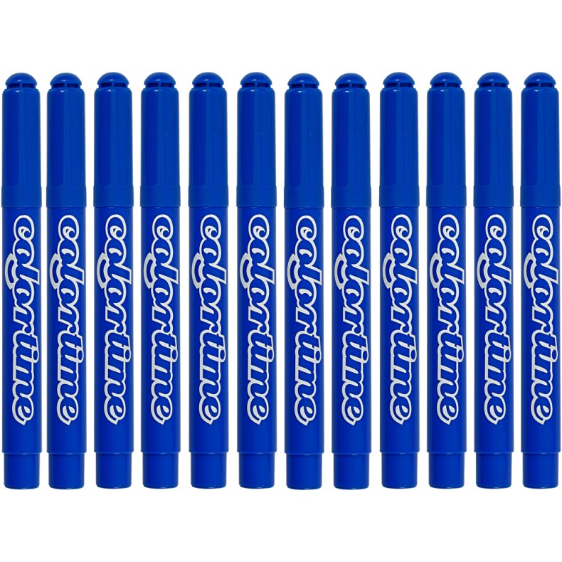 Colortime Tusch, streg 5 mm, azure, 12 stk./ 1 pk.