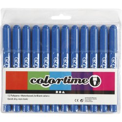 Colortime Tusch, streg 5 mm, azure, 12 stk./ 1 pk.