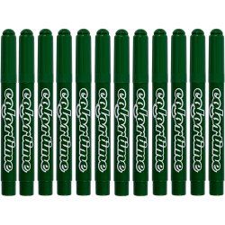 Colortime Tusch, streg 5 mm, grangr&oslash;n, 12 stk./ 1 pk.