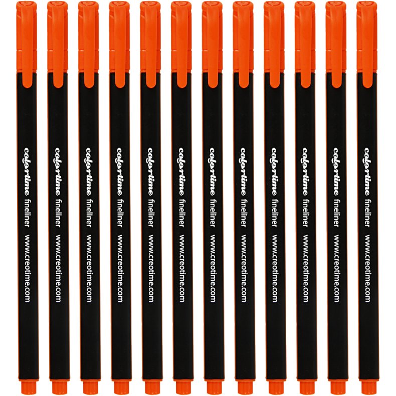 Colortime Fineliner Tusch, streg 0,6-0,7 mm, orange, 12 stk./ 1 pk.