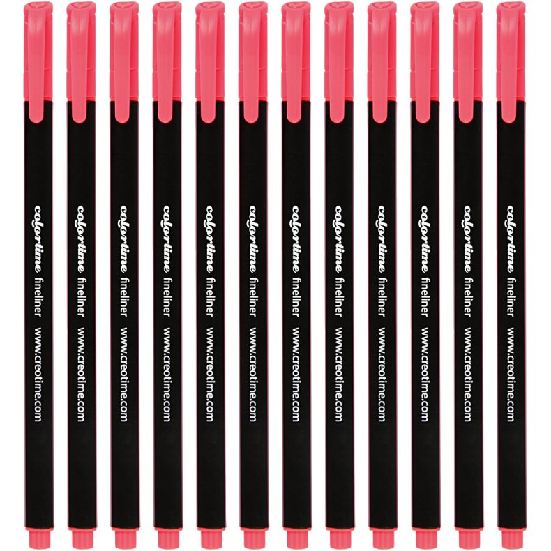 Colortime Fineliner Tusch, streg 0,6-0,7 mm, pink, 12 stk./ 1 pk.