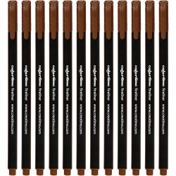 Colortime Fineliner Tusch, streg 0,6-0,7 mm, brun, 12 stk./ 1 pk.