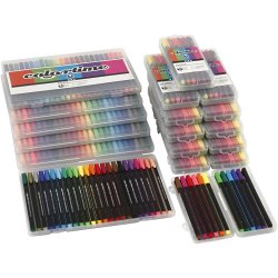 Colortime Fineliner Tusch, streg 0,6-0,7 mm, ass. farver, 18 pk./ 1 pk.