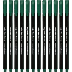 Colortime Fineliner Tusch, streg 0,6-0,7 mm, m&oslash;rk gr&oslash;n, 12 stk./ 1 pk.