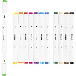 Illustration Marker, streg 1+8 mm, standardfarver, 12 stk./ 1 pk.