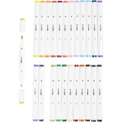 Illustration Marker, streg 1+8 mm, suppleringsfarver, 24 stk./ 1 pk.