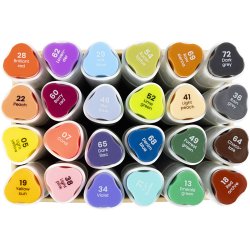 Illustration Marker, streg 1+8 mm, suppleringsfarver, 24 stk./ 1 pk.