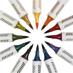 Sketch Marker, streg 1+2-5 mm, douche farver, 12 stk./ 1 pk.