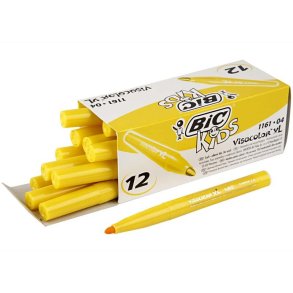BIC Visa Color Tusch, streg 3 mm, gul, 12 stk./ 1 pk.