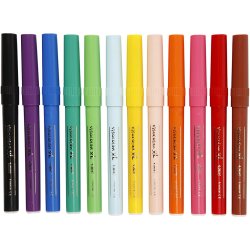 BIC Visa Color Tusch, streg 3 mm, ass. farver, 12 stk./ 1 pk.