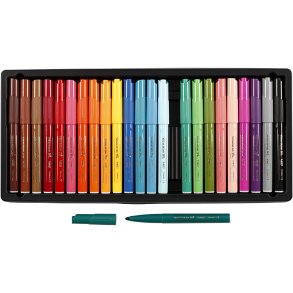 BIC Visa Color Tusch, streg 3 mm, ass. farver, 24 stk./ 1 pk.