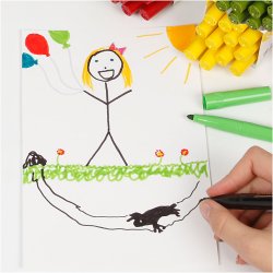 BIC Visa Color Tusch, streg 3 mm, ass. farver, 12x24 stk./ 1 pk.