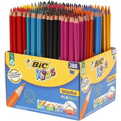 BIC Evolution Farveblyanter, L: 17,5 cm, mine 3 mm, ass. farver, 288 stk./ 1 pk.