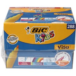 BIC Visa Fin Tusch, streg 1,6 mm, ass. farver, 12x24 stk./ 1 pk.