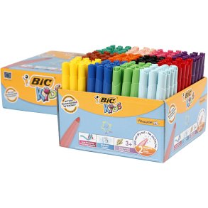 BIC Visa Color Tusch, streg 3 mm, ass. farver, 12x12 stk./ 1 pk.