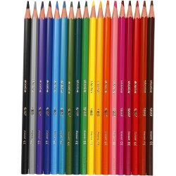 BIC Evolution Farveblyanter, Sekskantede, L: 17,5 cm, mine 3 mm, ass. farver, 18 stk./ 1 pk.