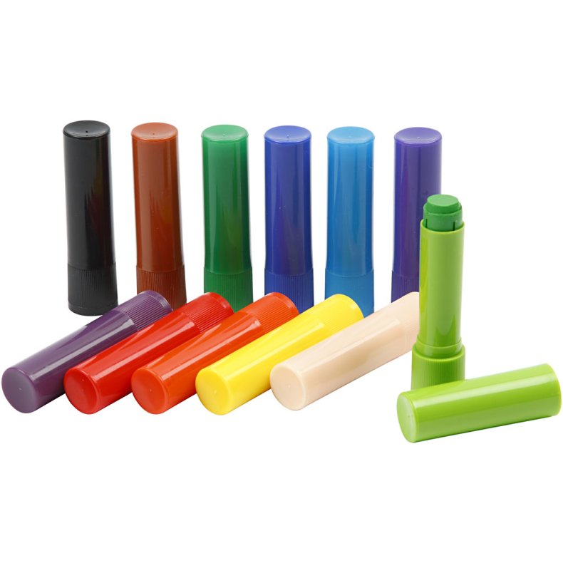 Soft Color Stick, L: 8 cm, ass. farver, 6,5 g, 120 stk./ 1 pk.