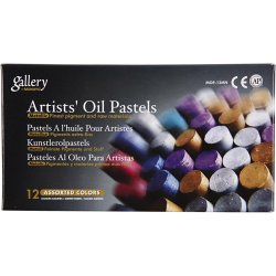 Gallery Oliepastel, L: 7 cm, tykkelse 11 mm, metallicfarver, 12 stk./ 1 pk.