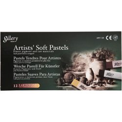 Gallery T&oslash;rpastel, L: 6,5 cm, tykkelse 10 mm, brun harmoni, 12 stk./ 1 pk.
