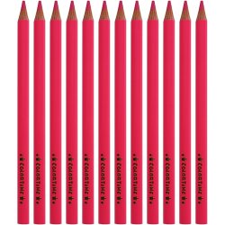 Colortime Farveblyanter, L: 17,45 cm, mine 5 mm, JUMBO, pink, 12 stk./ 1 pk.